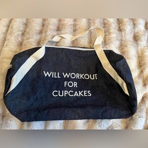 Denim gym bag